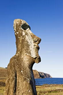Images Dated 30th June 2008: Chile, Rapa Nui, Easter Island, Ahu Tongariki, the largest ahu on the Island, Tongariki