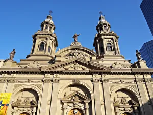 Chile, Santiago, View of the Metropolitan Cathedral
