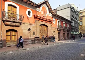 Red House Prints: Chile, Santiago, View of the Red House(Casa Colorada) housing the Museum of Santiago