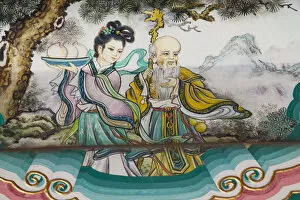 Images Dated 29th November 2010: China, Beijing, Summer Palace, Buddhist Fragrance Pavilion, Painted Artwork depicting
