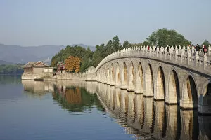 Images Dated 29th November 2010: China, Beijing, The Summer Palace, Seventeen Arched Bridge