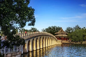 China, Beijing, the Summer Palace, Seventeen Arches Bridge