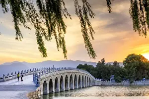 China, Beijing, the Summer Palace, Seventeen Arches Bridge