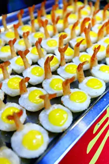 Street Food Prints: China, Beijing, traditional street food in a city market