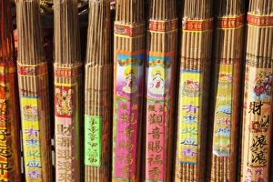 Images Dated 29th November 2010: China, Beijing, Wangfujing Street, Snack Street Market, Souvenir Shop, Incense Sticks