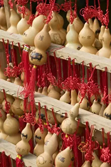 Chongqing Province Gallery: China, Chongqing Province, Chongqing, Ciqikou Ancient Town, Souvenir Miniature Gourds