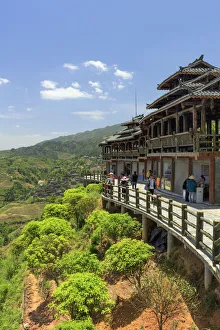 Lookout Prints: China, Guangxi Province, Longsheng, Long Ji rice terrace lookout point