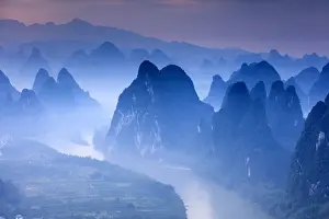 China, Guangxi province, Xingping village along River Li