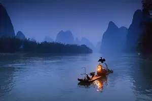 Guangxi Prints: China, Guangxi province, Xingping village along River Li