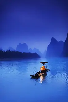 Guangxi Prints: China, Guangxi province, Xingping village along River Li