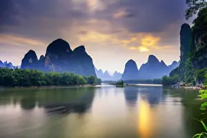 Scenics Prints: China, Guangxi province, Xingping village along River Li
