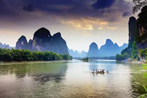 China, Guangxi province, Xingping village along River Li