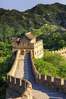 Images Dated 10th March 2017: China, Hebei province, Great wall of Mutianyu at sunset