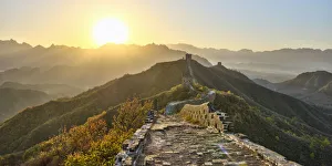 Simatai Prints: China, Hebei Province, Luanping County, Jinshanling, Great Wall of China (UNESCO World