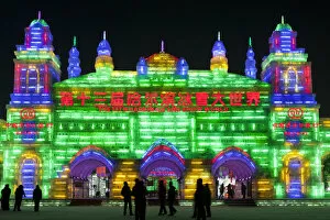 Images Dated 5th March 2012: China, Heilongjiang Province, Harbin. Ice sculptures at the Harbin Ice and Snow Festival