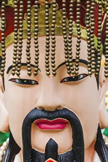 Hong Kong Prints: China, Hong Kong, Causeway Bay, Taoist Parade, Taoist Statue