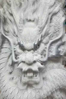 Images Dated 14th April 2011: China, Hong Kong, Kowloon, Wong Tai Sin, Wong Tai Sin Temple, Detail of Dragon Statue