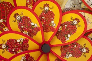 Images Dated 5th January 2012: China, Hong Kong, Stanley Market, Detail of Fans
