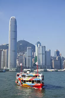 China, Hong Kong, Star Ferry and City Skyline