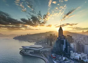 Images Dated 19th March 2020: China, Hong Kong, Victoria Harbour and Hong Kong Island skyline