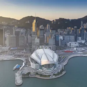 Hkcec Prints: China, Hong Kong, Victoria Harbour and Hong Kong Island skyline