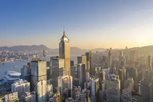China, Hong Kong, Victoria Harbour and Hong Kong Island skyline