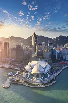 Hong Kong Prints: China, Hong Kong, Victoria Harbour and Hong Kong Island skyline