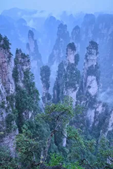 Images Dated 16th October 2018: China, Hunan Province, Wulingyuan, Wuling Mountain