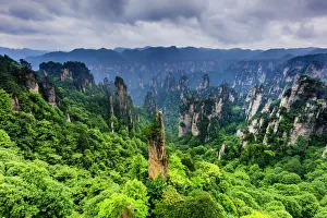 Images Dated 10th March 2017: China, Hunan, Zhangjiajie National Forest Park, also called the Halleluja mountains