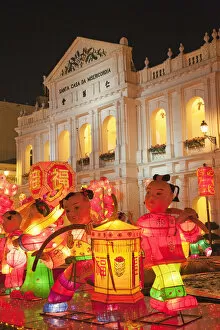 Images Dated 16th March 2011: China, Macau, Chinese Decorations in Senado Square
