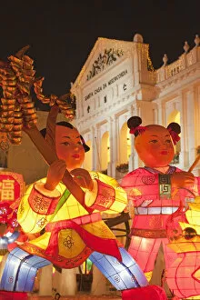 Images Dated 16th March 2011: China, Macau, Chinese Decorations in Senado Square