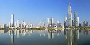 Business District Prints: China Resources Building, One Shenzhen Bay Tower and skyline