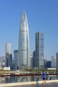 Business District Prints: China Resources Building and skyline from Talent Park