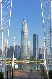 Business District Prints: China Resources Building and skyline from Talent Park