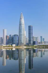 Business District Prints: China Resources Building and skyline from Talent Park