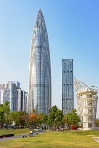 Business District Prints: China Resources Building and Talent Park, Shenzhen Bay, Shenzhen, Guangdong, China