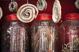 Bazaar Gallery: China, Xinjiang, Kashgar. Dried snakes for sale at local market