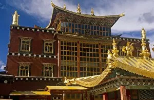 Images Dated 16th July 2010: China, Yunnan Province, Zhongdian. The Dukhang, is one of Songzhanling Monasteries most prominent