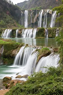 Yunnan Prints: China, Zhonghua Yunnan, Luoping county, The Jiulong waterfalls, (Nine Dragons)