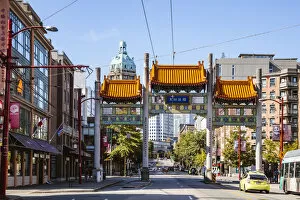 Chinatown Collection: Chinatown entrance gate, Vancouver, British Columbia, Canada