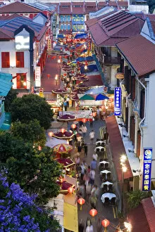Images Dated 25th February 2010: Chinatown, Singapore, at dusk