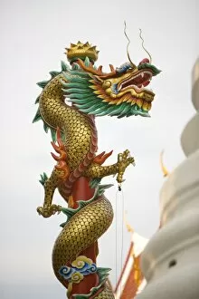Russell Young Gallery: Chinese Dragon, Golden Mount, Wat Saket temple, Bangkok, Thailand