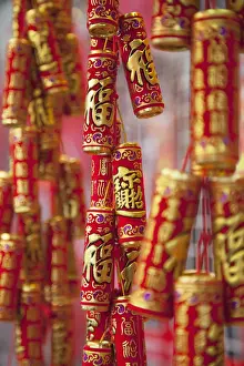 Stall Prints: Chinese New Year decorations at Fa Yuen Street Market, Mongkok, Kowloon, Hong Kong