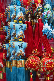 Chinese New Year Prints: Chinese New Year decorations, Tai Po, New Territories, Hong Kong