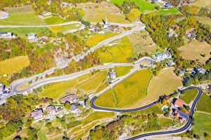 Winding Road Prints: Chiusa (Klausen), province of Bolzano, South Tyrol, Trentino Alto Adige, Italy
