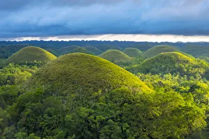 Geological Prints: Chocolate Hills in late afternoon, Carmen, Bohol, Central Visayas, Philippines