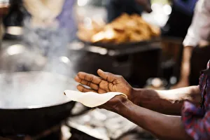 Ceremony Prints: Chole Bhature Stall, Sector 7, Chandigarh, Punjab / Haryana Province, India