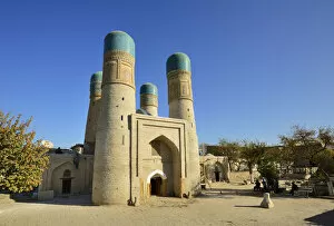 Images Dated 19th December 2017: Chor Minor Madrassah. Bukhara, a UNESCO World Heritage Site. Uzbekistan