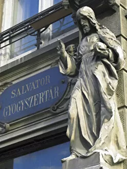 Images Dated 17th March 2011: Christ Sculpture on Baroque Apothecarys Shop Wall, Bratislava, Slovenia