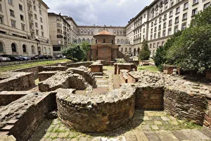 Roman Ruins Prints: The Christian Church of St George, dating back to the 4th century, is the oldest building